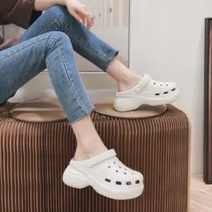 여성 키높이 슬리퍼 가벼운 데일리 여름 여성 통굽 슬리퍼 물놀이 샌들