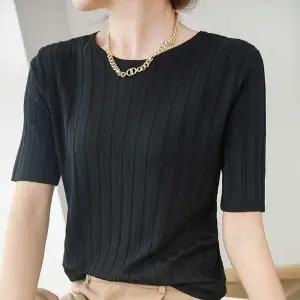 빅 GO08MP90 골지 얇은 반팔 니트 LM-0592