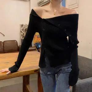 여성 CQ88HV19 봄 가을 여리핏 니트티셔츠 언발란스 긴팔티셔츠