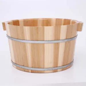 히노끼 대야 족욕통 족탕기 나무 온천 목욕탕 나무통