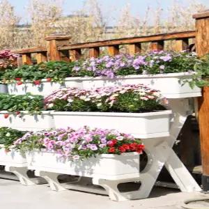 상추 꽃 화분 텃밭 키우기 화이트 발코니 플라스틱 베란다 사각 플랜트 대형 3단