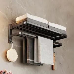 호텔식 무타공 수건걸이대선반 타올 2단 깔끔한욕실 건대 타월선 욕실대 욕실선