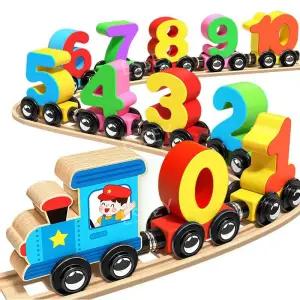자석 나무 자동차 숫자 제품 선물 만화 컬러 학습 기차 인지 색상