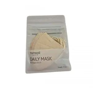 탐사 국내생산 데일리 슬림핏 마스크 어린이용 스몰 소형 베이지 50개입