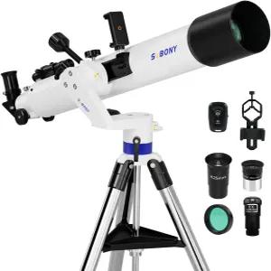 SVBONY SV520 고성능 90mm 구경 800mm 초점 거리 AZ 마운트가 장착된 굴절기 PL10mm 초보자를 위한 망원