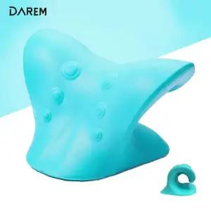 경추 교정 목 스트레칭 베개 곡선형 실리콘 일자목 거북목 완화 자세 개선