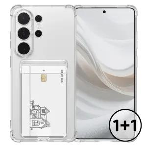 모란카노 1+1 갤럭시 S26 울트라 업워드 카드 투명 범퍼 젤리 플러스 케이스