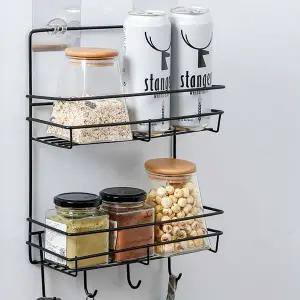 자석 부착 선반 문걸이 벽걸이 정리 현관문 수납 선반 다용도 냉장고 무타공 행거 주방 후크 측면