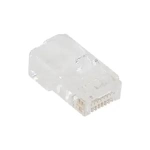 LS전선 정품 Cat.5e 관통형 RJ45 커넥터 100개입 이지 EZ 8P8C UTP 케이블 랜선 제작용 / 스냅 플러그 LS-MP-UC5E-RJ45-EZ-L