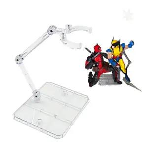 투명 아크릴 조립식 모형 완성품 전시 보관 받침대 각도 조절 진열 지지대 홀더