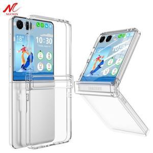 삼성 호환 갤럭시 호환 Z 플립 7 6 5 4 3 투명 PC TPU 아머 충격 방지 커버용 고급 in 1 힌지 보호 케이스