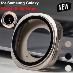 삼성 호환 갤럭시 호환 워치 8 40MM 알루미늄 범퍼 프레임 스크린 프로텍터 액세서리 커버용 스틸+PC 케이