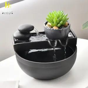 실내 미니 분수대 사무실 연못 장식품 가정용 인공폭포 가습기