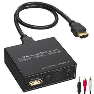 HDMI ARC 오디오 추출기 4K60Hz HDMI-광SPDIF 3.5mm AUX 어댑터 변환기 분배기 지원 LPCM 5.1DTSDSD VPFET