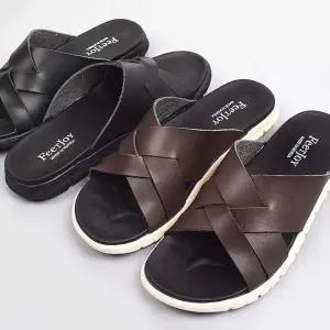 크로스 스트랩 남성 여름 슬리퍼 편안한 쿠션 샌들