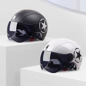 여름용 가벼운 화이트 경량 블랙 바이크 스쿠터 하이바