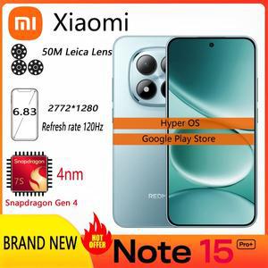 오리지널 레드미 노트 15 프로+ 플러스 중국 버전 스냅드래곤 7세대 4 스마트폰 50MP OIS 카메라 6.83