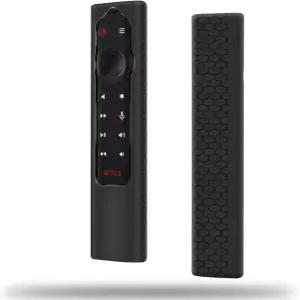 NVIDIA Shield Android TV Pro/4K HDR 리모컨 케이스 보호 커버 미끄럼 방지 충격 실리콘 슬리브 - 블랙