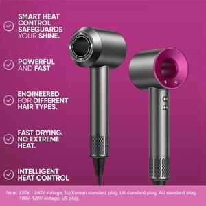 헤어드라이기 드라이어 차이슨 미용실 가정용 여행용 저소음 고속 날개 없는 음이온 헤어 드라이어, 고출력