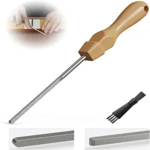 다이아몬드 코팅 기타 프렛 엔드 도구 양면 고탄소강 디자인 드레싱 파일 스무딩 및 디버링을 위한