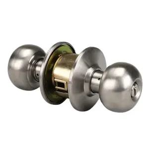 일반형 국산 도어록 원통형 실버 문손잡이 열쇠 포함/목문/욕실/다용도/다목적/가정/도어락/문고리/손잡이