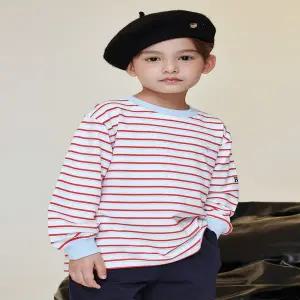 [대구백화점] [빈]레드스카이블루 스트라이프 맨투맨 티셔(BA17TS05RD)