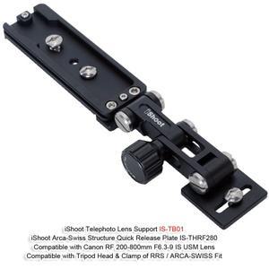 호환 IShoot 카메라 퀵릴리즈 플레이트장초점 렌즈 지지대 망원 브래킷  캐논 RF 200-800mm F6.3-9 IS USM