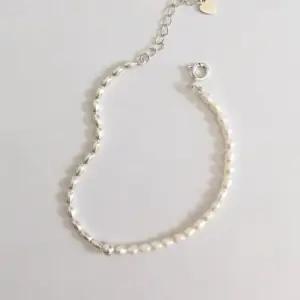 silver925) pearl self bracelet 실버925 은팔찌 커플팔찌