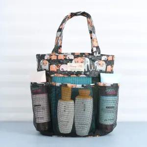 포켓 망사 목욕가방 - 코끼리 수영 헬스 수영장 물놀이 비치백 탕가방 빠짐 빠지는 매쉬 매쉬백 빠짐백 바