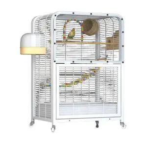 앵무새 새장 대형 둥지 케이지 연철 횟대 세트 앵무새장 이동식 날림장