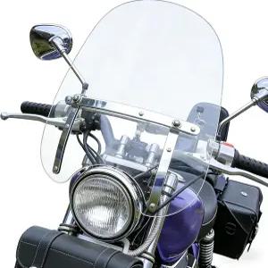 Areyourshop 대형 18인치 x16인치 윈드실드 윈드스크린(7/8인치 1인치 핸들바용) 혼다 CT125 크루저 및