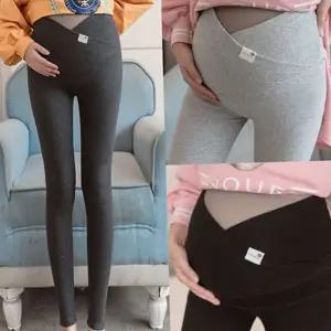 임부 레깅스 슬림핏 배보호 편안한 임산부 레깅스 데일리 기본 외출 바지 팬츠