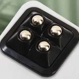 가구 바퀴 회전형 이동식 무타공 접착식 가구 바퀴 저소음 소형 360도 받침대 다용도 수납함 캐리어 정리함