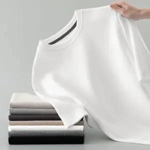 남성여름 쿨티 와플 반팔티 무지 라운드 티셔츠 KK972