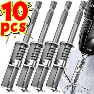 10개 스프링 로드 스크류 홀더 라이버 스크 도구 안전 정비공용 내마모성 고정 비트
