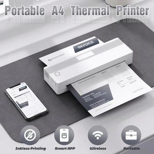 NEWYES 8인치 무잉크 미니 A4 휴대용 프린터 무선 모바일 열전사 프린터 미니 A4 무잉크 프린터