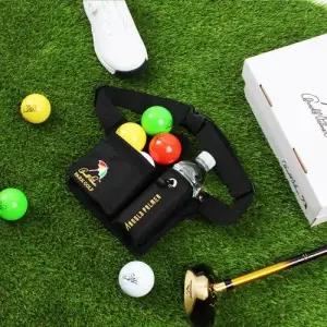 아놀드파마 국산 경량 파크골프 허리 파우치 가방 힙색 2종(블랙 그린)