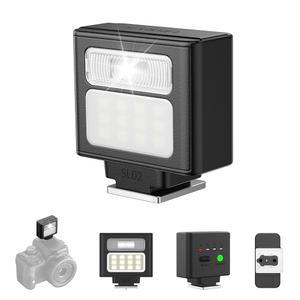 [미국배송] 울란지 SL02 미니 플래시 스피드라이트(비디오 라이트 포함) 캐논 후지 소니 니콘 및 오테 SLR 디지털 카메라용 GN8 6500K 카메라 플래시라이트 ZV -1F에 맞지 않는 4가지 파워 레벨 스피드라이트