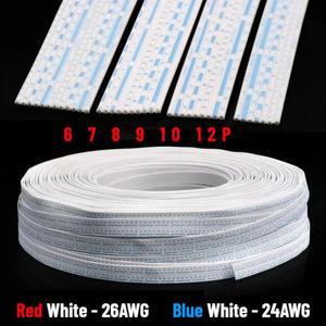 UL2468 연장선 24/26AWG 6P 7P 8P 9P 10P 12P 플랫 리본 PVC 절연 구리 연결 케이블 전자 스트립 라인 블루