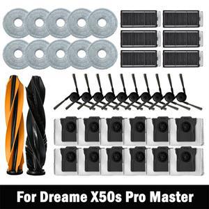 드리미 X50s 프로 마스터 로봇 청소기 액세서리 메인 사이드 브러시  천 헤파 필터 먼지 봉투 예비 부품