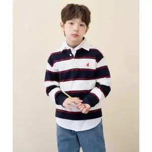 빈폴 키즈 BEANPOLE KIDS 럭비 스트라이프 긴소매 티셔츠 네이비 BI6141U02R 433959