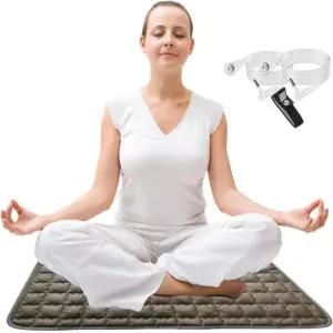 아머딩 접지 매트 - 더 나은 수면과 을 위한 침대와 좌석 실버 파이버 실내 및 휴대용 릴랙스 담요를