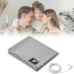 접지 코드가 있는 시트 프리미엄 면과 순은 실 전도성 원단 한 수면(35x90인치) 달성