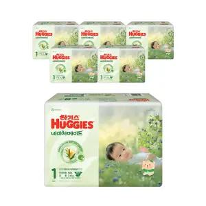 하기스 NEW 네이처메이드 밴드형 기저귀, 1단계 공용 66매, 3팩, 2개