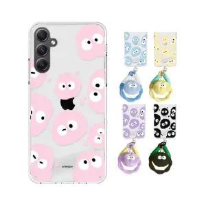 갤럭시A17 (A175) 키즈폰 포켓피스폰 먼지몽 와글와글 로프 스트랩 투명 젤리 케이스