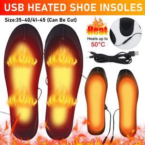 USB 전기 발열 깔창 자유롭게 절단 가능 온도 조절 발 워머  세탁 남여공용