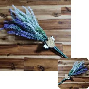 부쉬 인테리어 부케 장식 조화 꽃꽃이 라벤더 내추럴 화이트