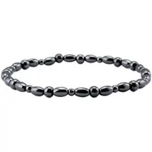 VIKI LINN 여성용 및 남성용 헤마타이트 마그네틱 발찌 2개 조절 가능한 손목밴드 엄마 아빠 아내 친구