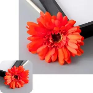 뮤 조화꽃 피어나 장식 촬영꽃 인조꽃 공간연출용 인테리어 거베라 레드오렌지 가짜꽃