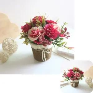 뮤 화분 프리티플 장식 조화 인테리어꽃 카네이션 핑크